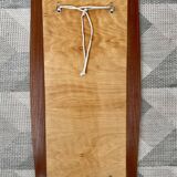 Vintage rectangular teak wall mirror 79x36cm