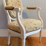 Chair and armchair medallion, Louis XVI style, circa 1950