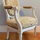 Chaise et fauteuil médaillon, style louis xvi, vers 1950