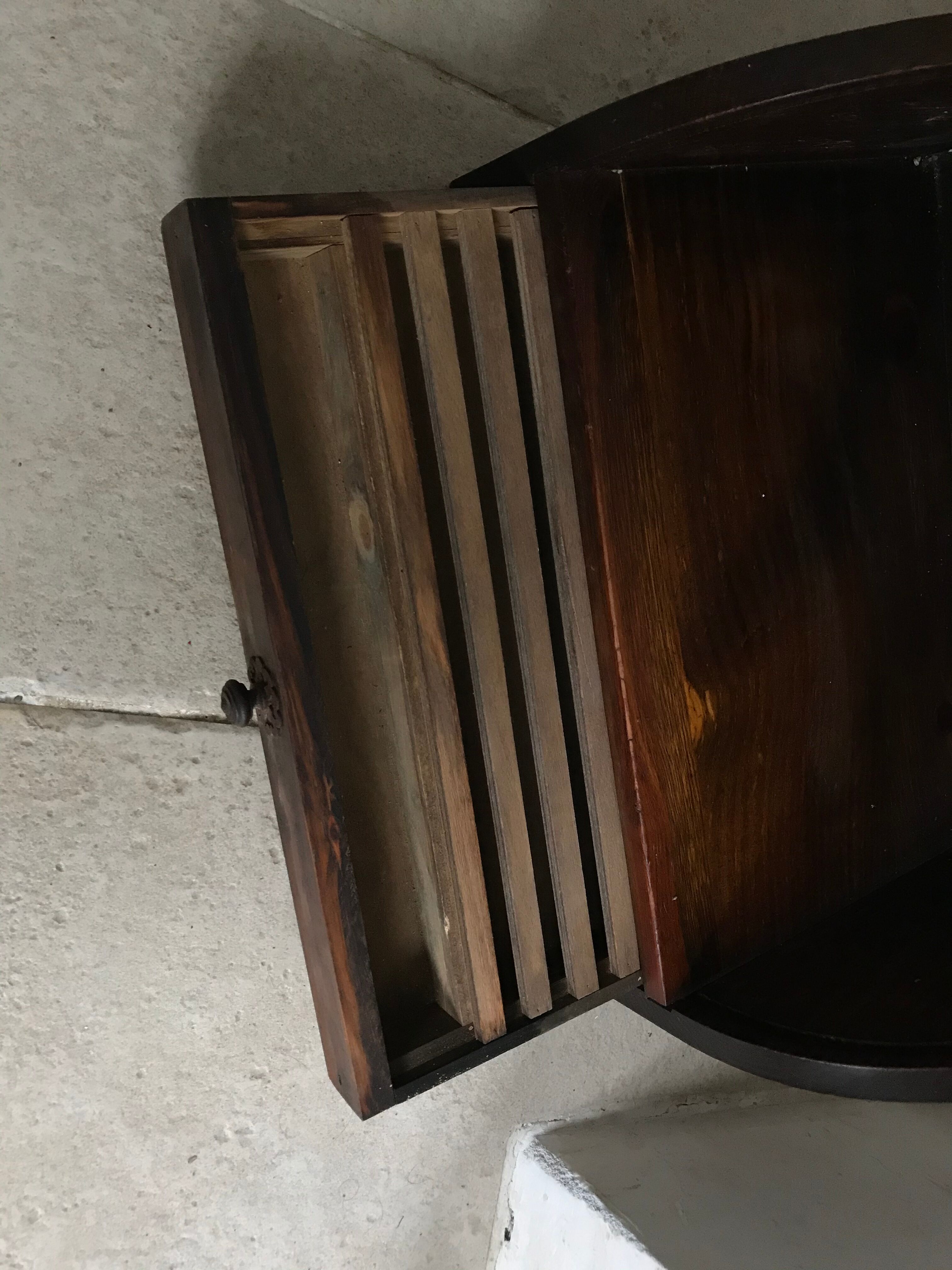 Vintage wooden curtain box