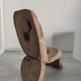 Armchair made of recycled solid teak