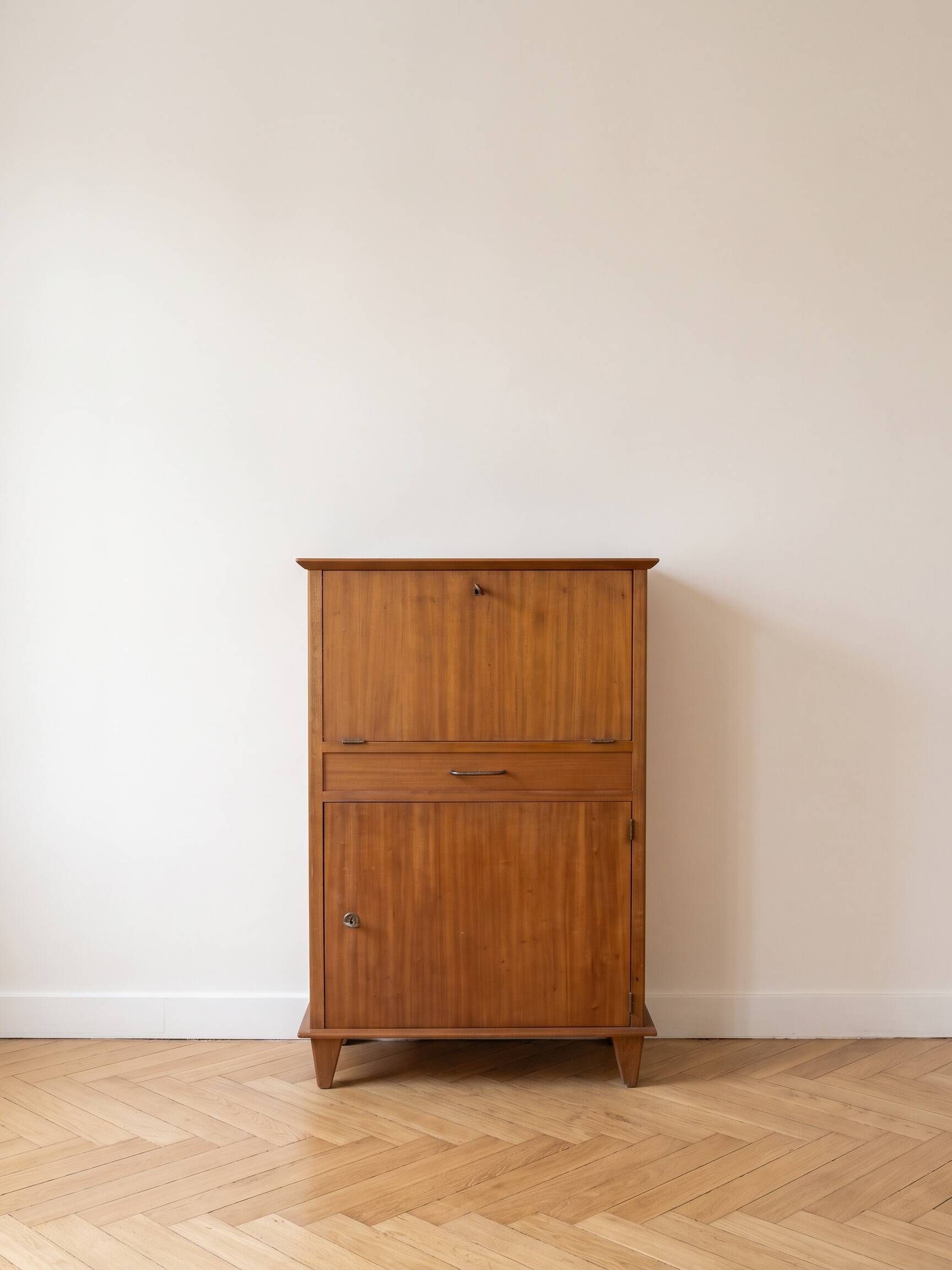 Vintage wooden retro secretary