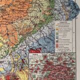 Ancicenne map of the paris basin paris from 1945