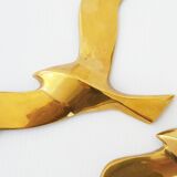 Golden brass wall bird 1970