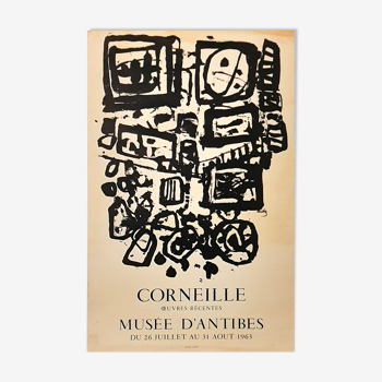 Affiche lithographique guillaume corneille - 1963