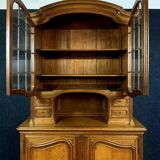 Louis XV style bookcase sideboard in blond oak circa 1880