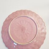 Plat en barbotine rose pâle
