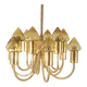 Hans-Agne Jakobsson 12-Armed Brass and Glass Model T 789/12 Chandelier, 1960s