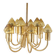 Hans-Agne Jakobsson 12-Armed Brass and Glass Model T 789/12 Chandelier, 1960s