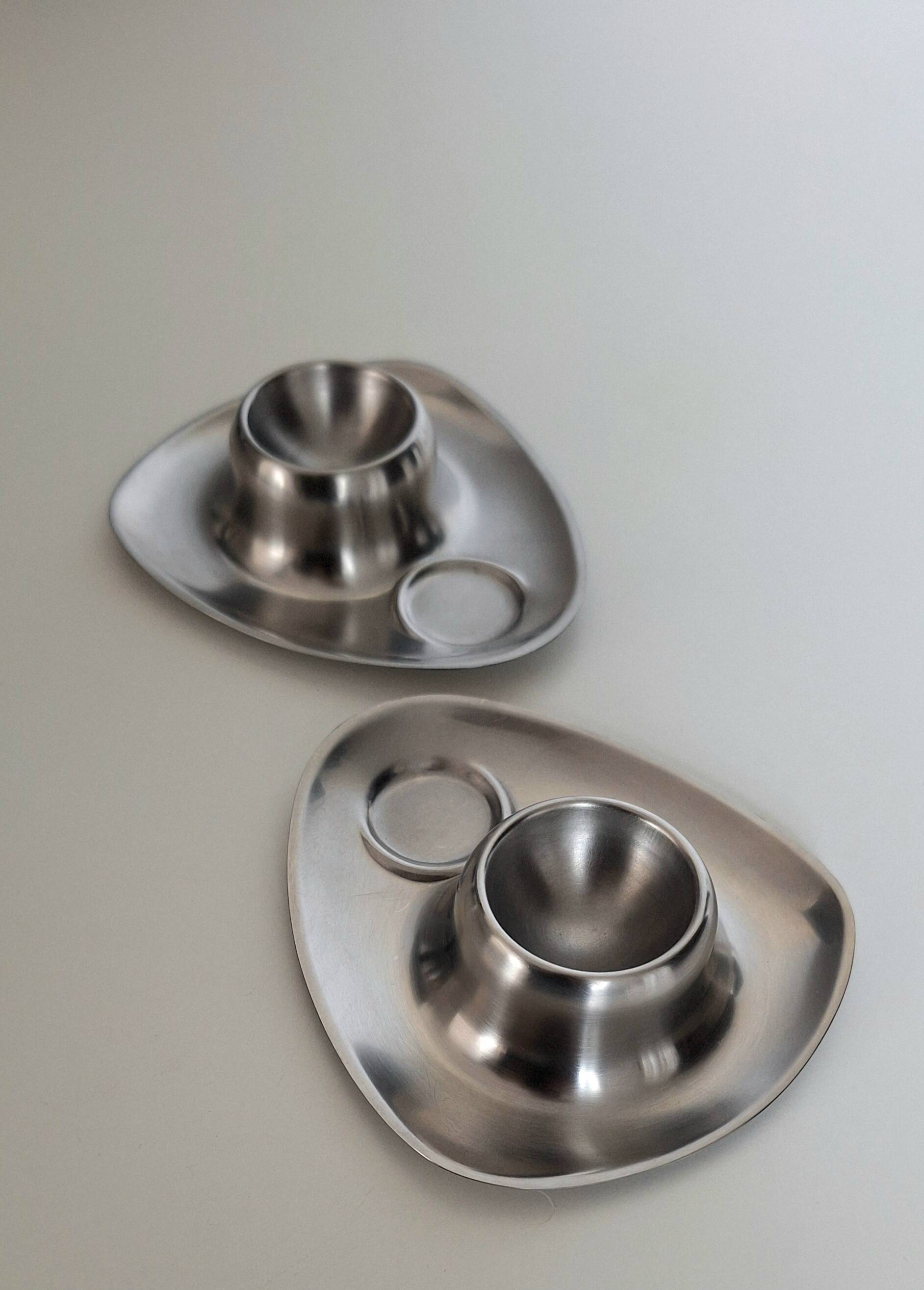 Vintage stainless steel egg cup
