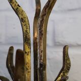 Brutalist Bronze Sculpture Candle Holder or Vase by Heinz Goll