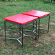 Red square tables