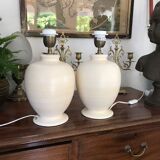 Pair of Kostka ceramic lamps