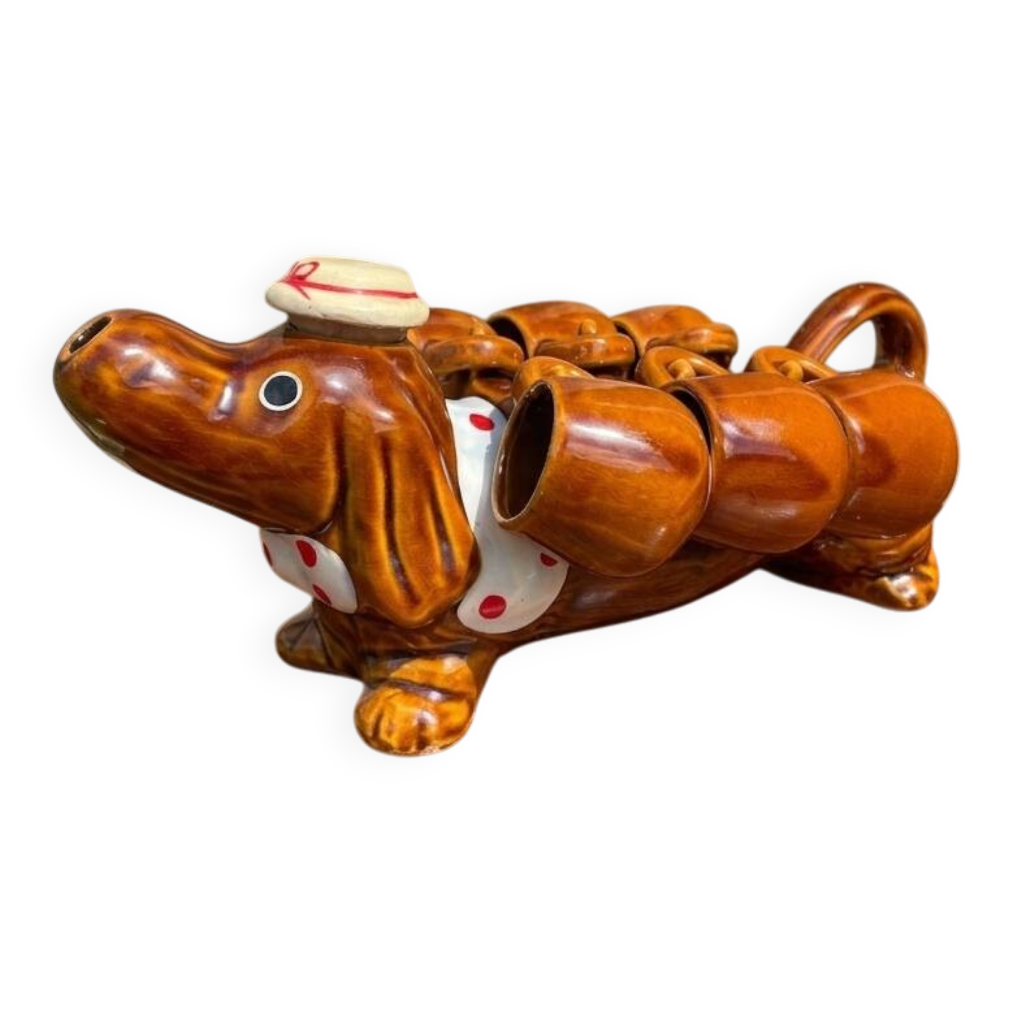Kitsch dog-shaped carafe