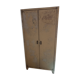 antique metal cabinet two doors