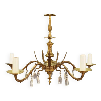 Brass chandelier, Danish design, 1960s, production: Denmark