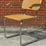 Set of 4 Cesca chairs model B64 with armrests Cesca Marcel breuer design