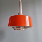 Pair of Scandinavian brushed aluminium pendants, Philips, 1960s