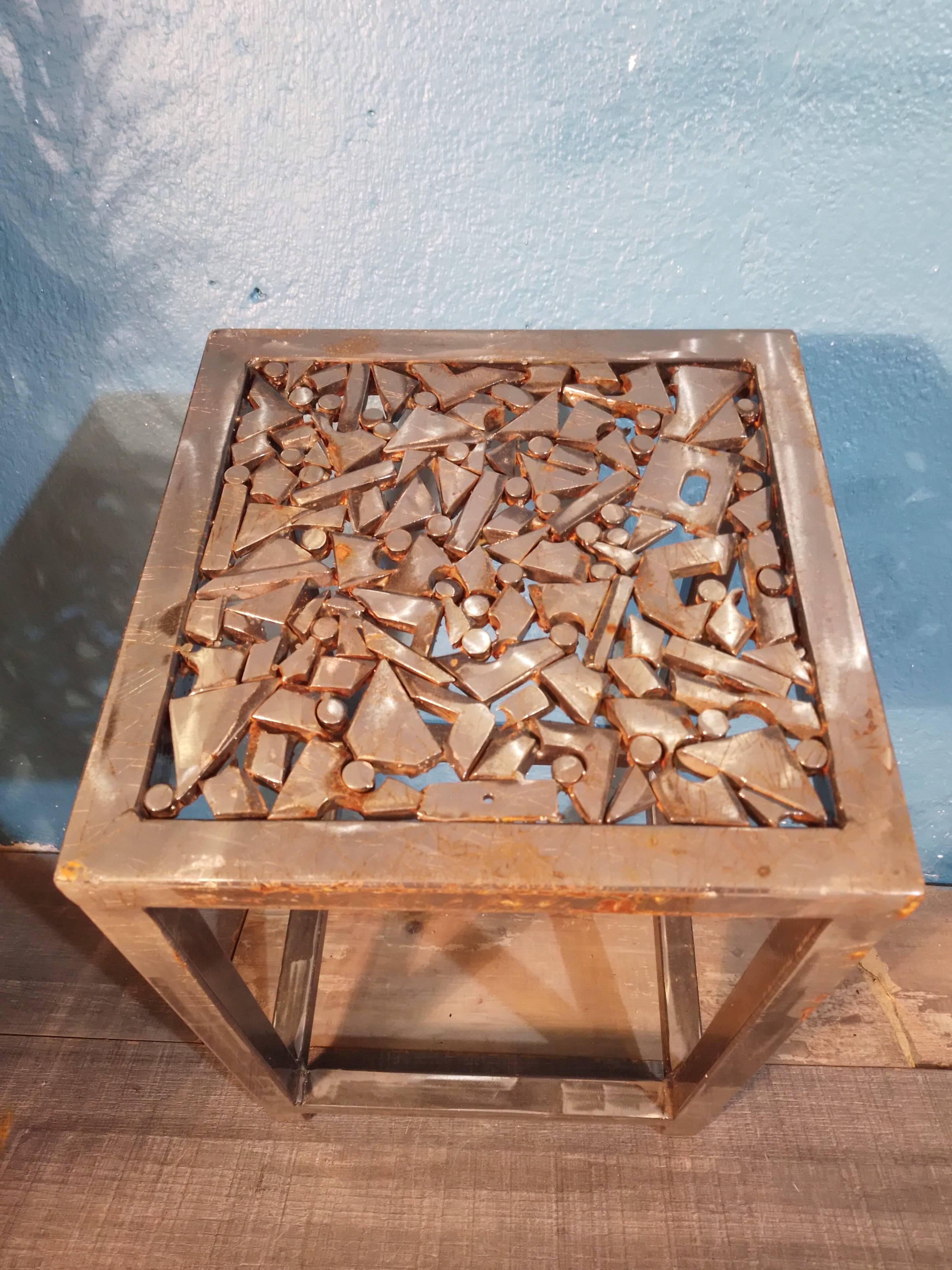 20th century steel stools / end tables