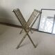 Magazine rack shabby chic bamboo brass, 1960