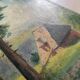 Small oil on old cardboard