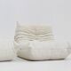 Vintage Togo chair with ottoman 1980s by Michel Ducaroy for Ligne Roset