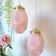Art Deco glass suspensions from Clichy in pink – Skyscraper style