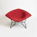 Large diamond chair by Harry Bertoia for Knoll, reupholstered. Circa 1960s