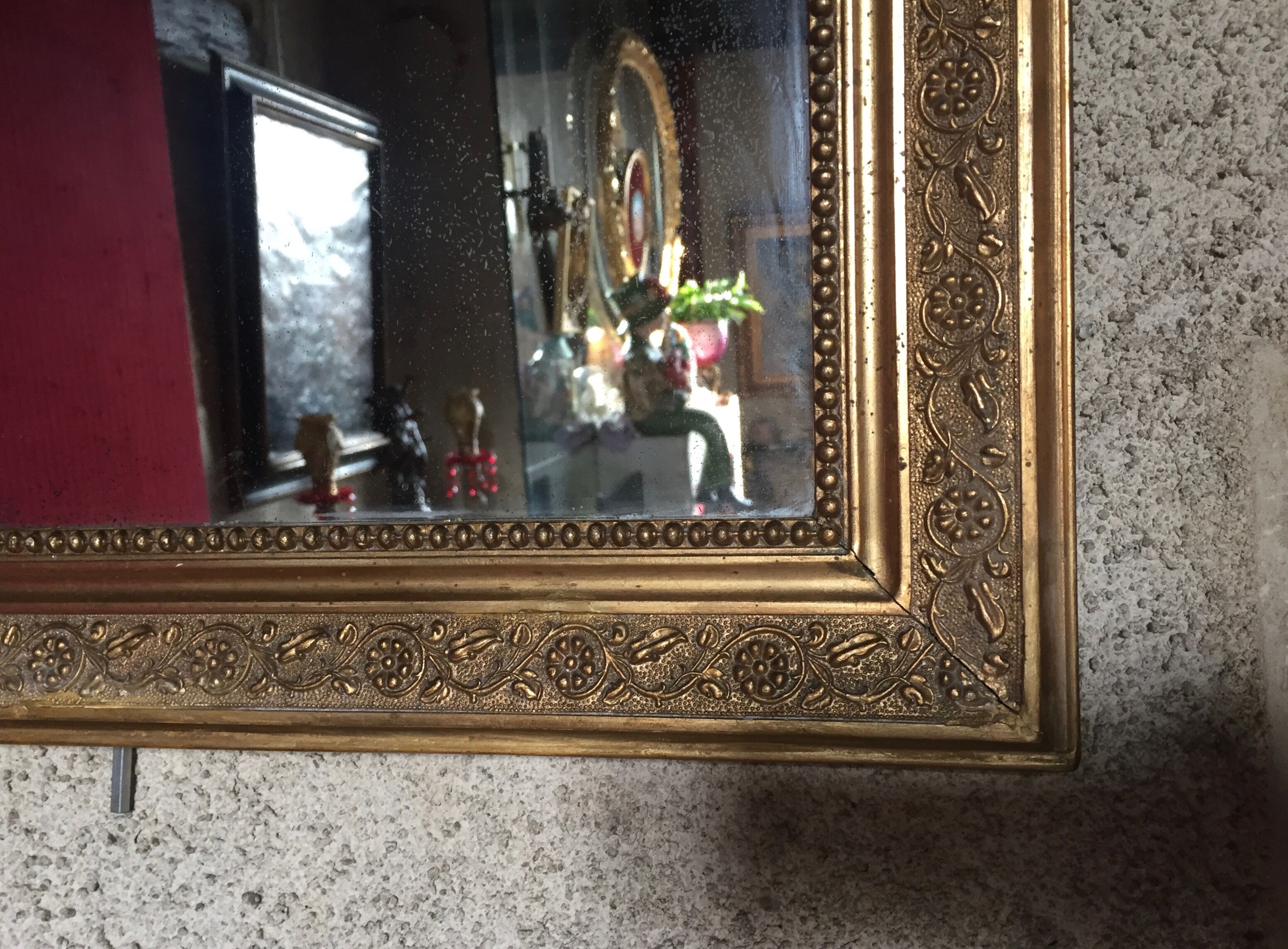 Golden Louis-Philippe mirror 50x68cm