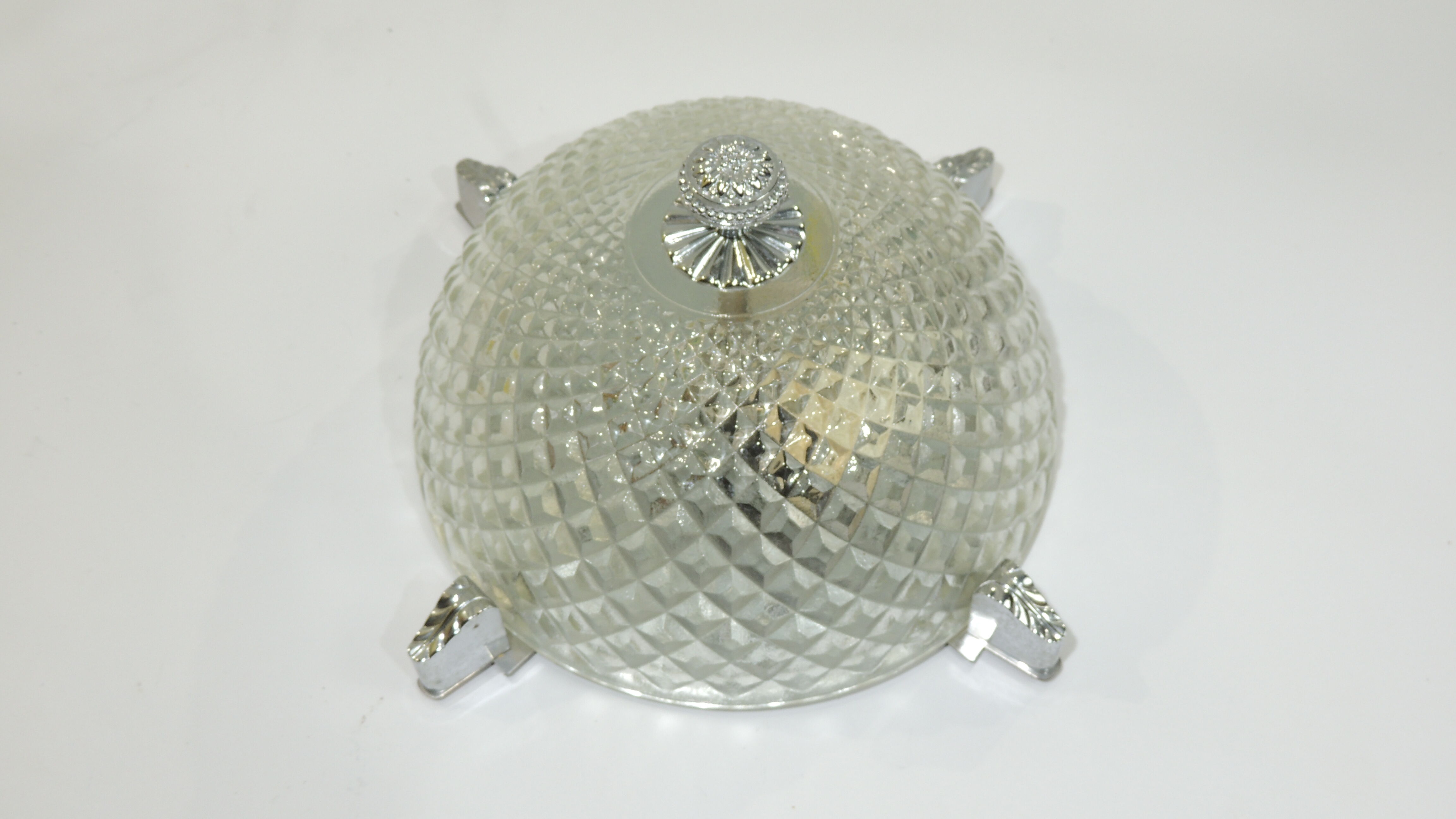 Cut glass ceiling lamp / vintage