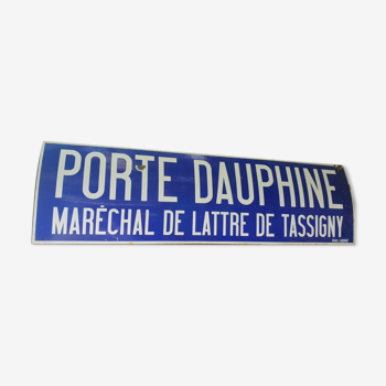 Plaque ancienne emaillée - Métro Porte Dauphine