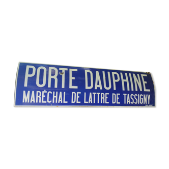 Plaque ancienne emaillée - Métro Porte Dauphine