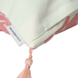Housse de coussin ottoman blanc rose vif - 30 x 50
