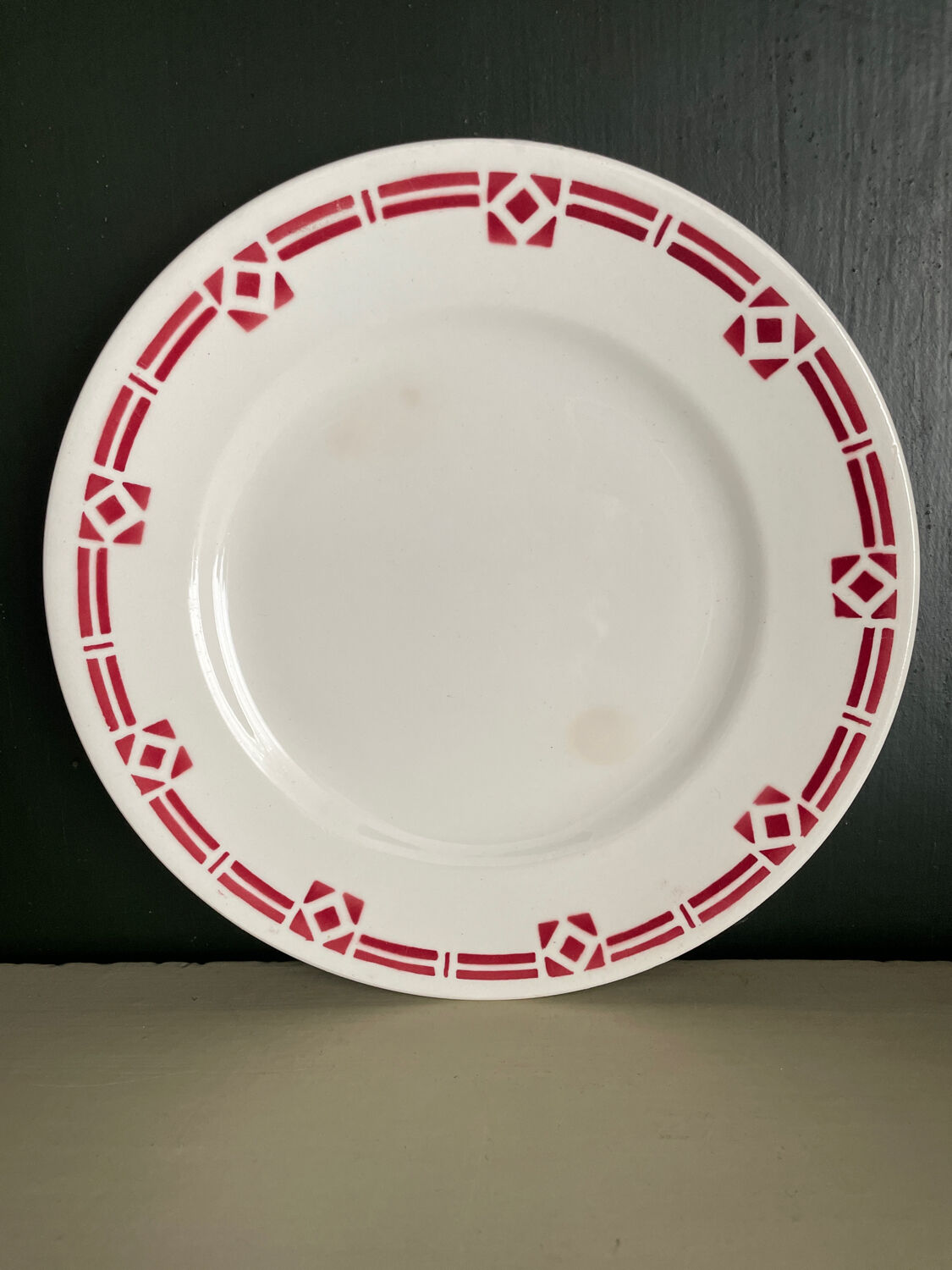 Set de 12 assiettes à dessert Saint Amand 1930