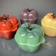 Four Le Creuset ceramic casseroles