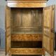 Empire period wardrobe in elm in blond oak circa 1810
