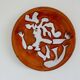 Jean Lurçat 2 enamelled ceramic plates, signed, Sant Vicens edition