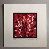 Lithograph by Matias Urieta - 'Mujer Fuego' - numbered 5/10 - 1998