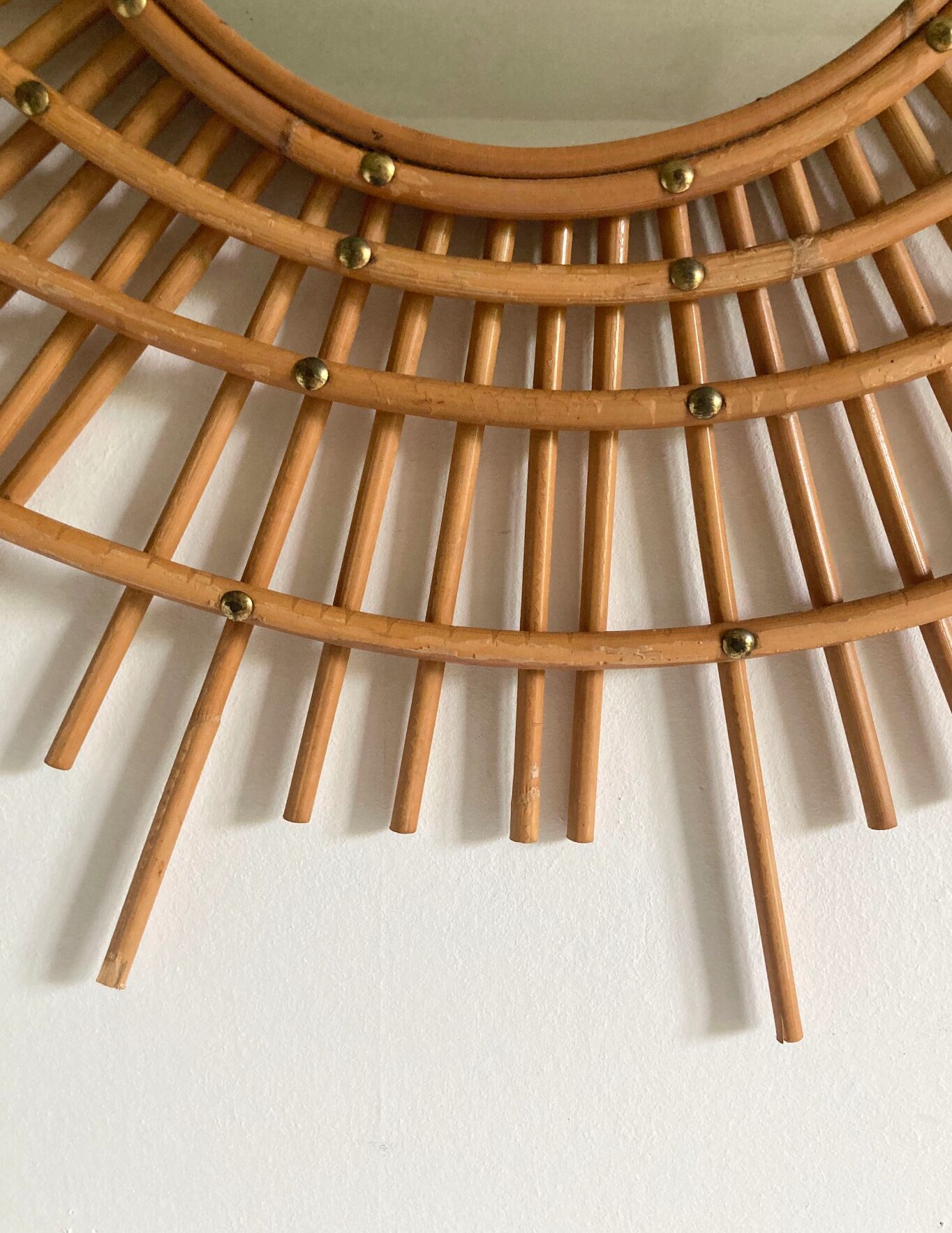 Vintage ortf rattan mirror