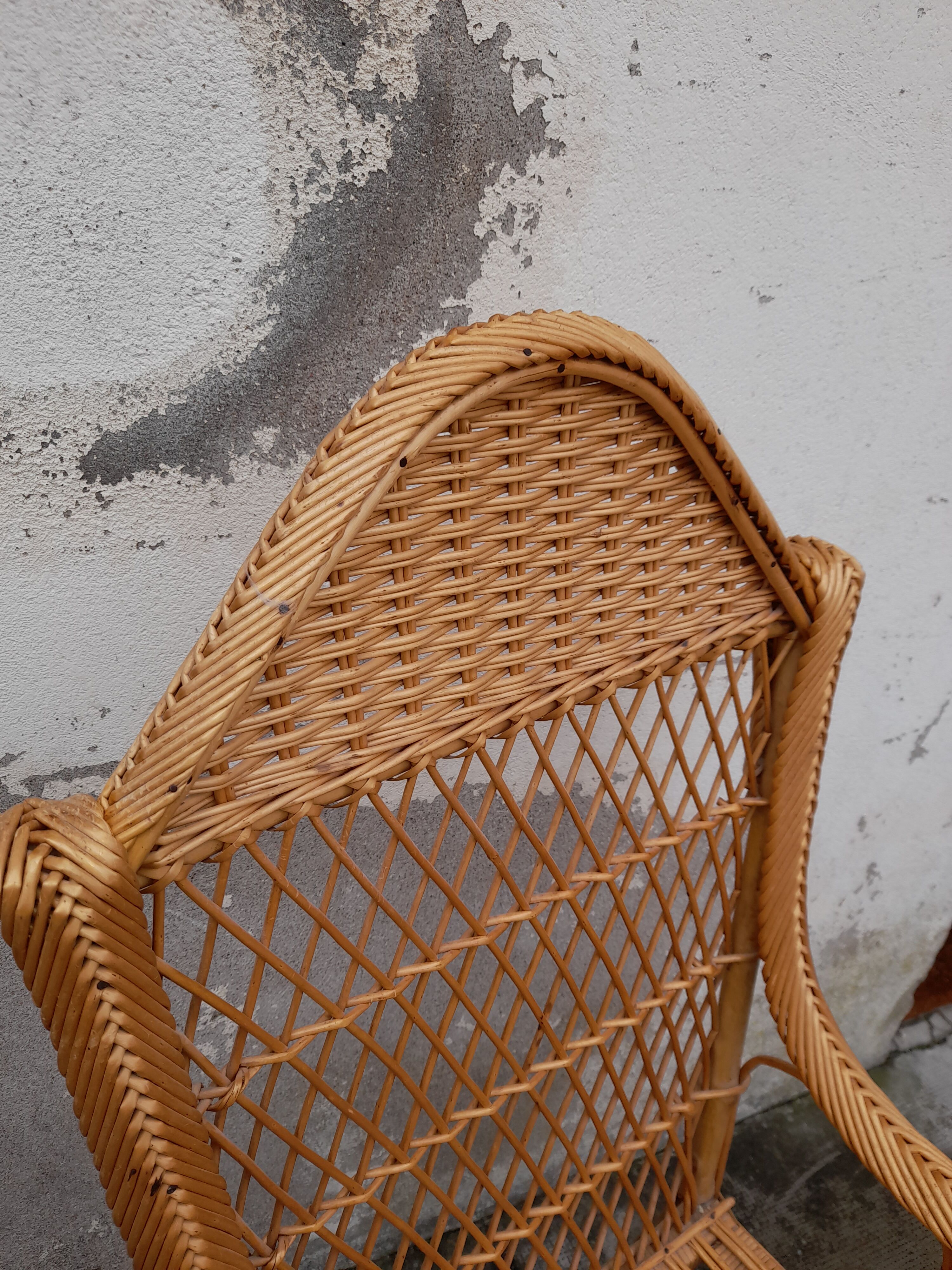 Rattan armchair from the 1950s