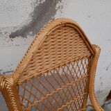Fauteuil en rotin année 50