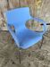ACTA JIM Chair Design Chrome Metal + Vintage Light Blue Plastic Shell