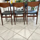 Set of 6 Scandinavian teak chairs, 1970s design.