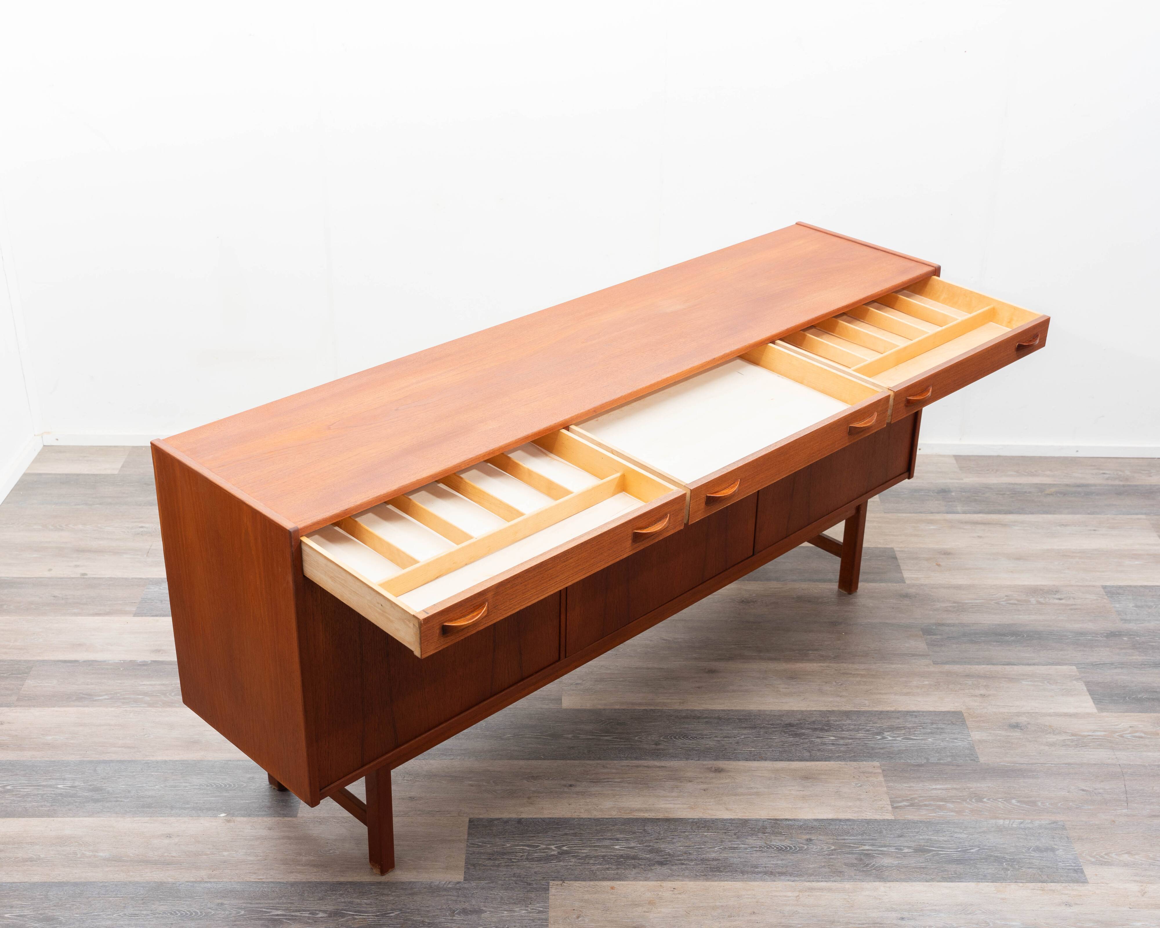 1960s teak sideboard. Manufacturer: Ulferts, Tibro Sweden, restored