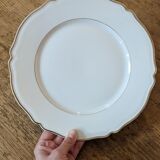 Lot vintage round flat plates in Limoges porcelain