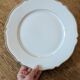 Lot vintage round flat plates in Limoges porcelain