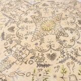 7x10 Turkish Oriental Pattern Light Yellow & Brown Vintage Rug, 215x320Cm