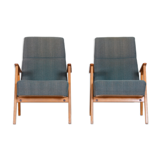 Pair of Jaroslav Šmídek armchairs - Czech Mid Century