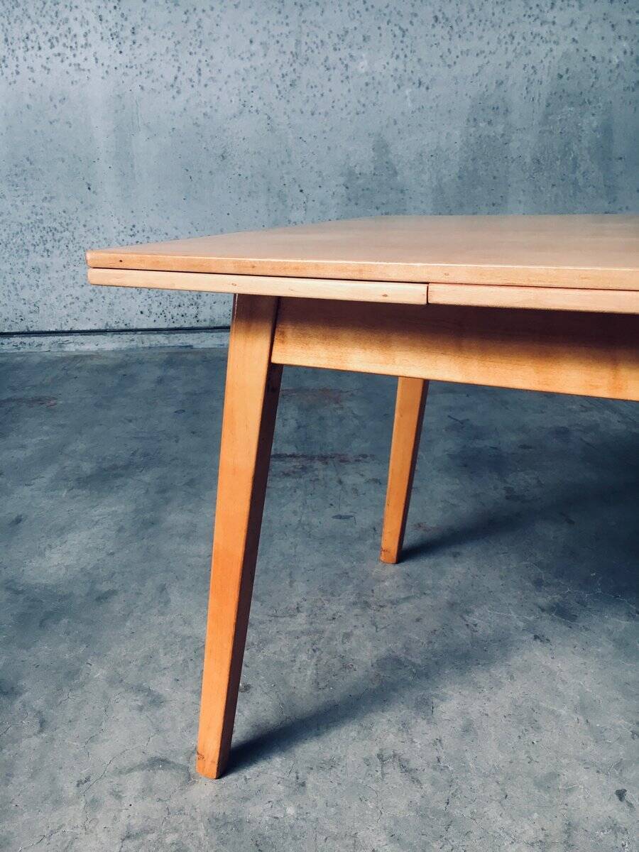 MCM Dutch Design Extendable Dining Table attributed to Cor Alons for Gouda Den Boer, 1950s