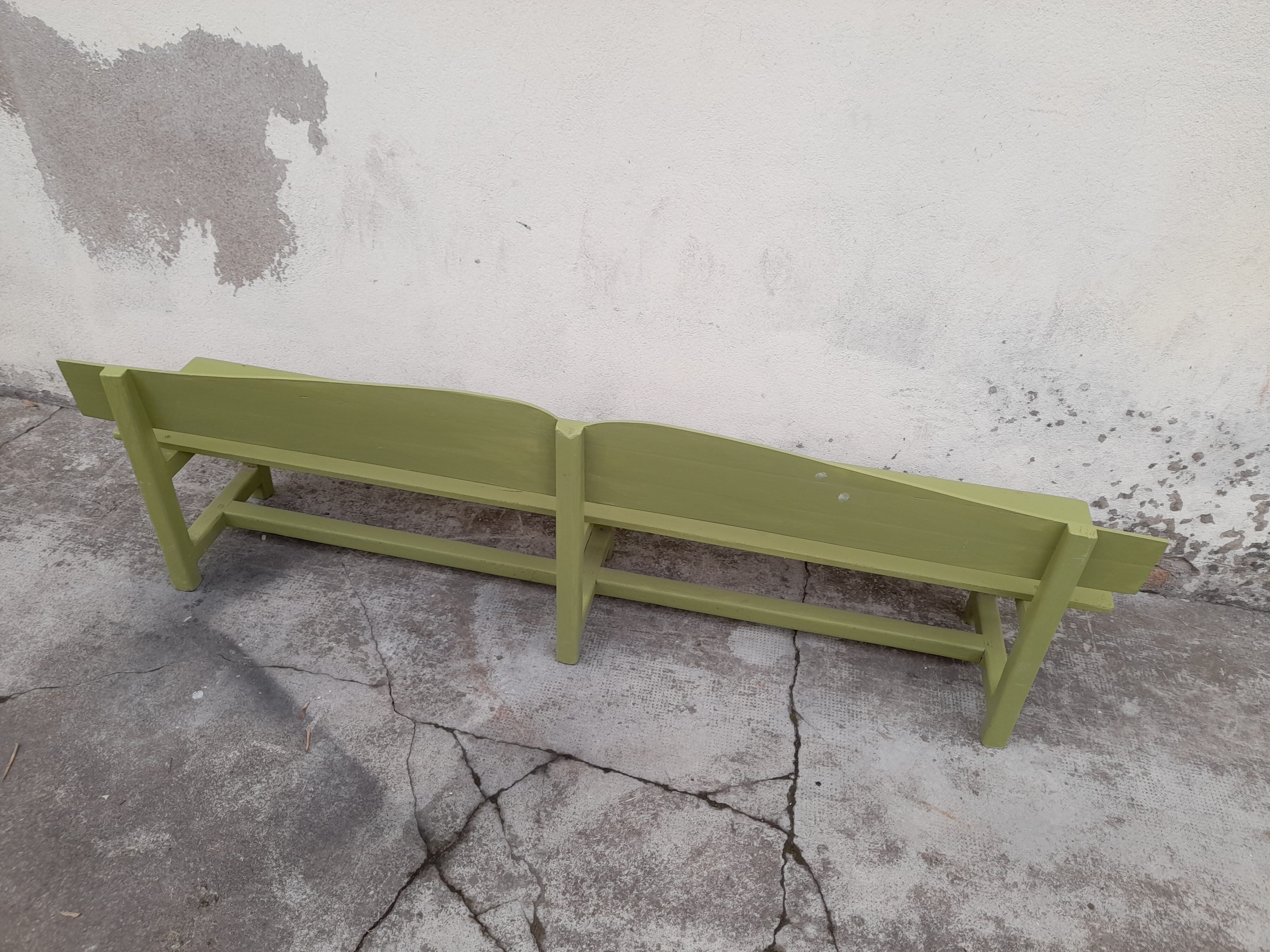 Old vintage school child bench